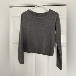 Brandy Melville one size gray sweater, slightly cropped